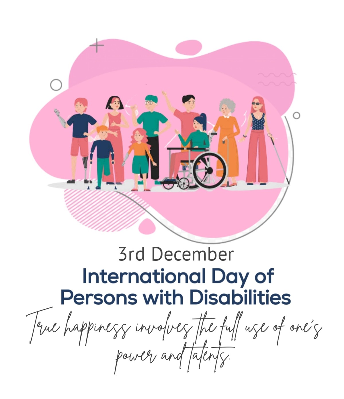 This is a design for the international day of disable people. this is a way of putting smiles on their faces