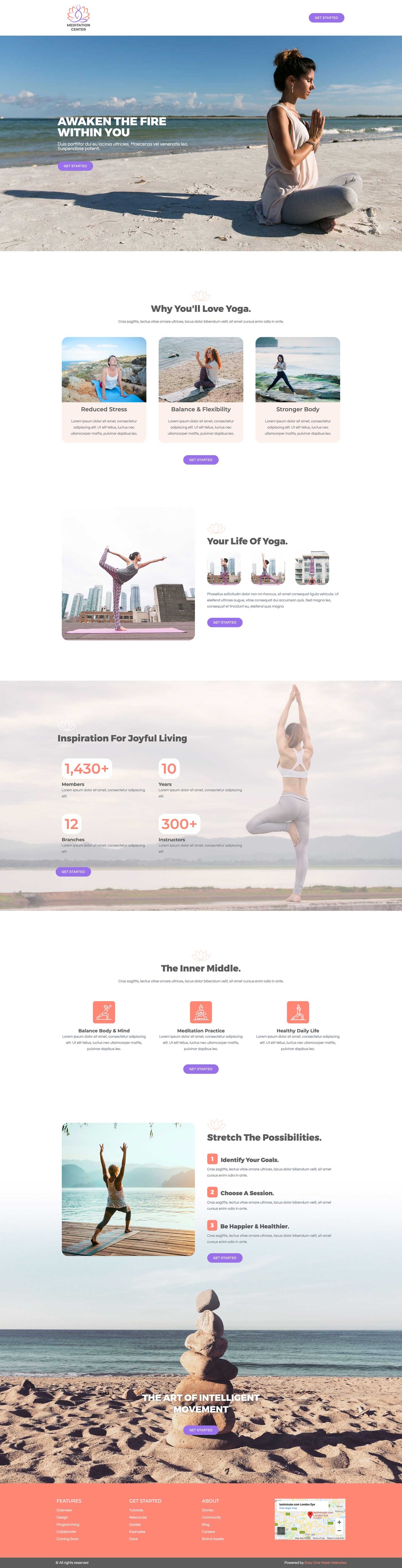 Yoga Studio Website Concept