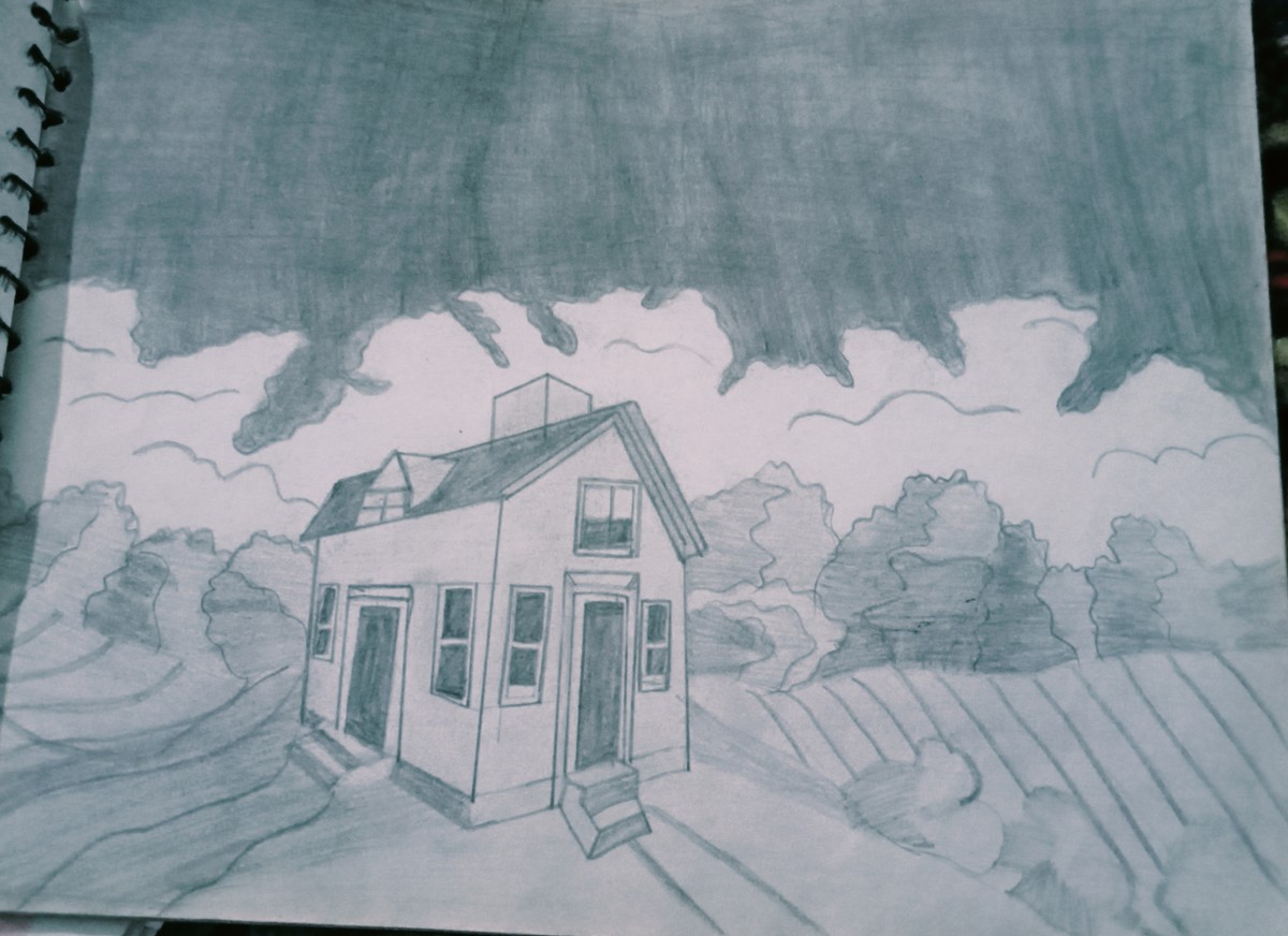 House made in pencil