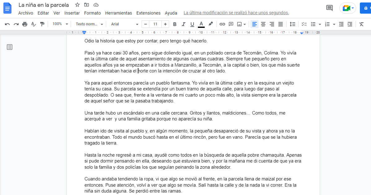 Transcription from spanish audio to spanish text.