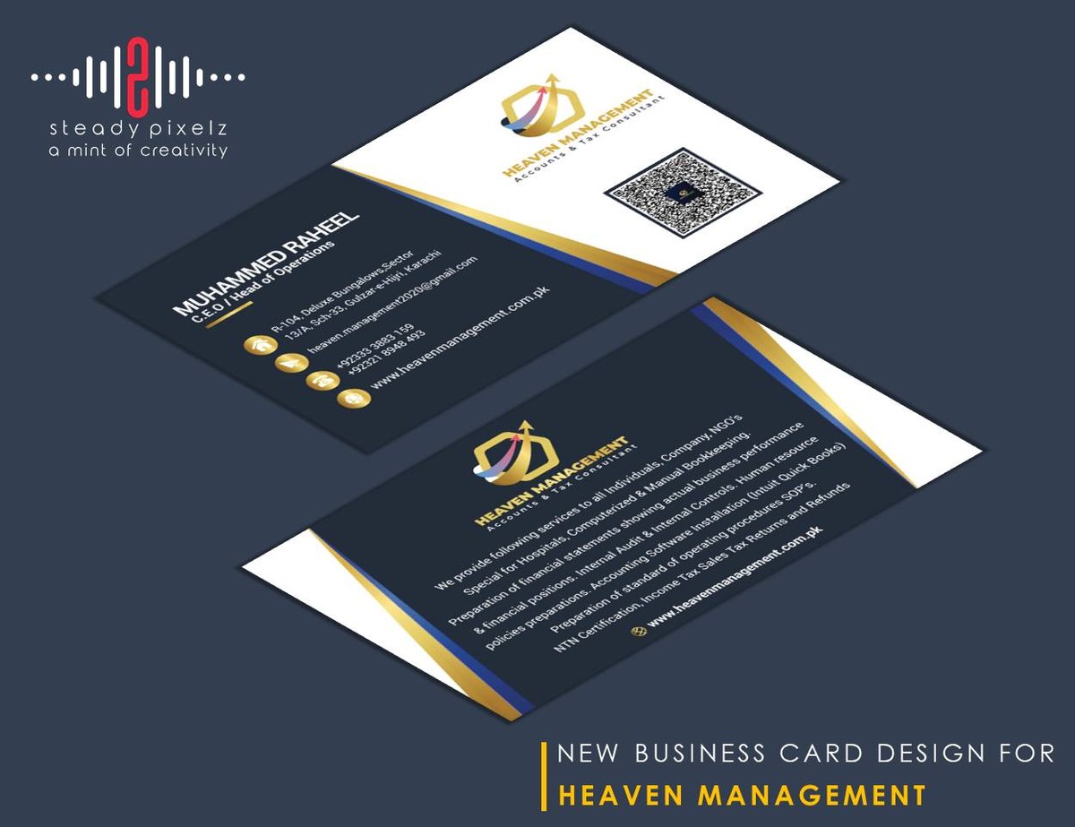 Heaven Management Company Business Card Design