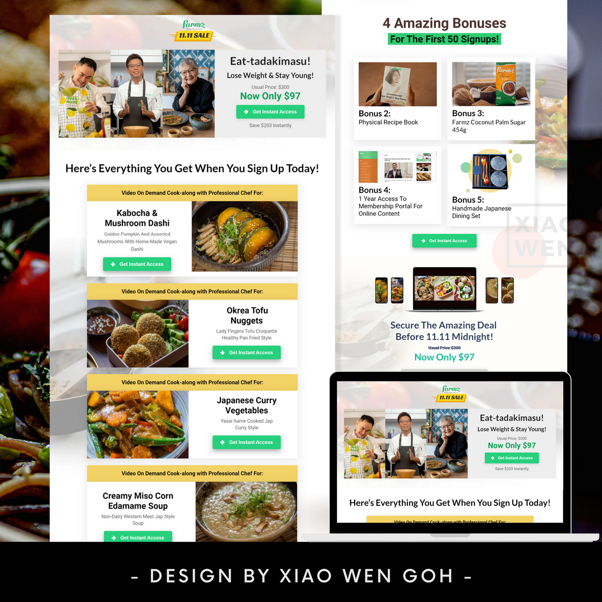 Landing Page Design For Farmz Asia (Designed in Figma and Built in Kartra)