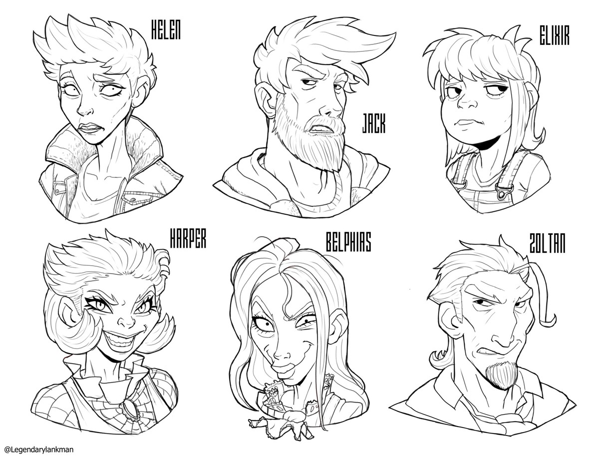 Handsome faces. Beautiful faces. Faces that look like they were hit by a bus. I love designing them.