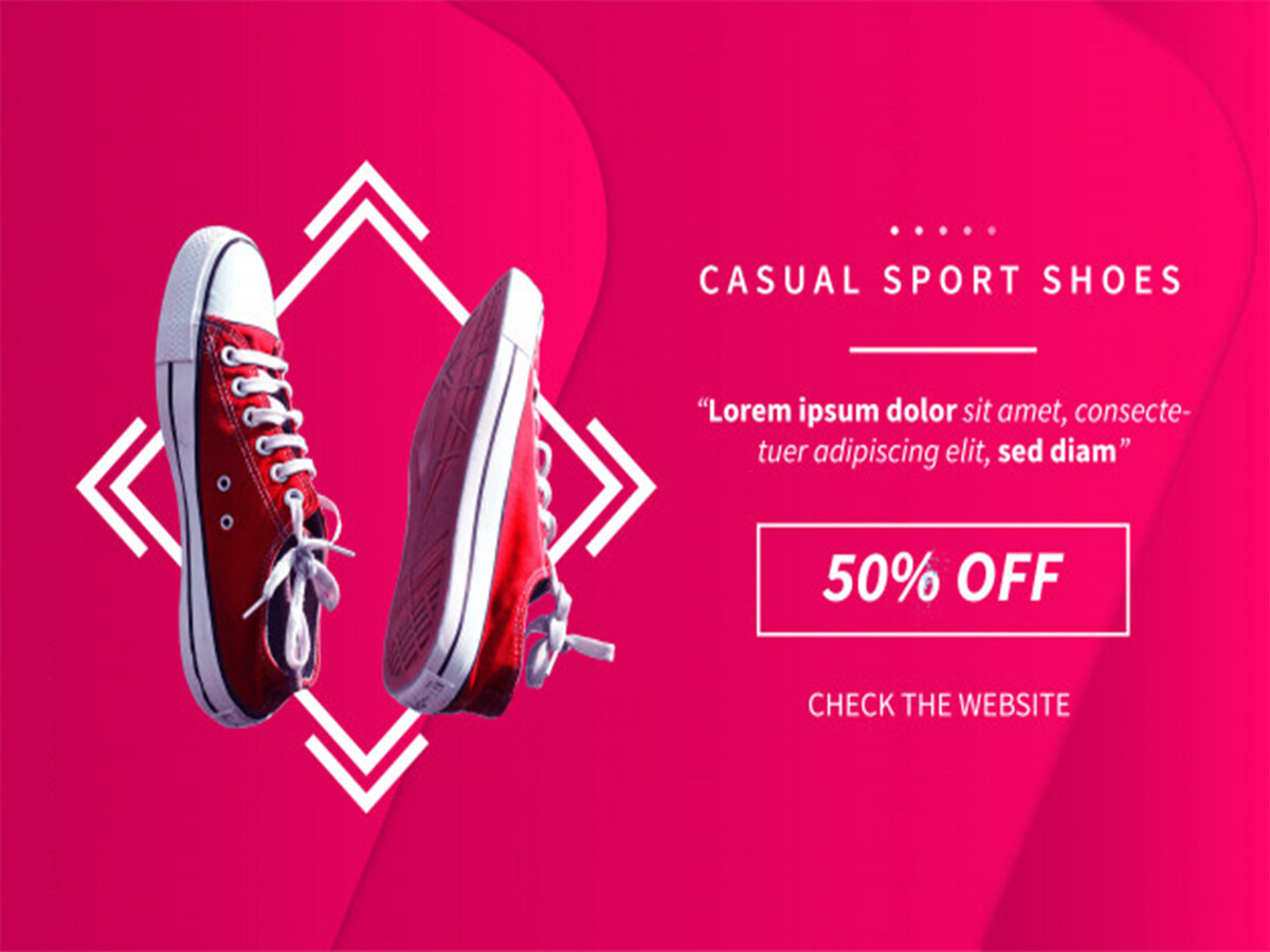 website banner sample design for sneakers  