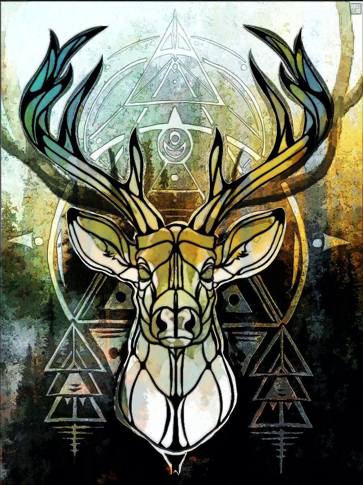 Mystic Deer created for a Prosthetic Leg by INKHOUSE Design Studios