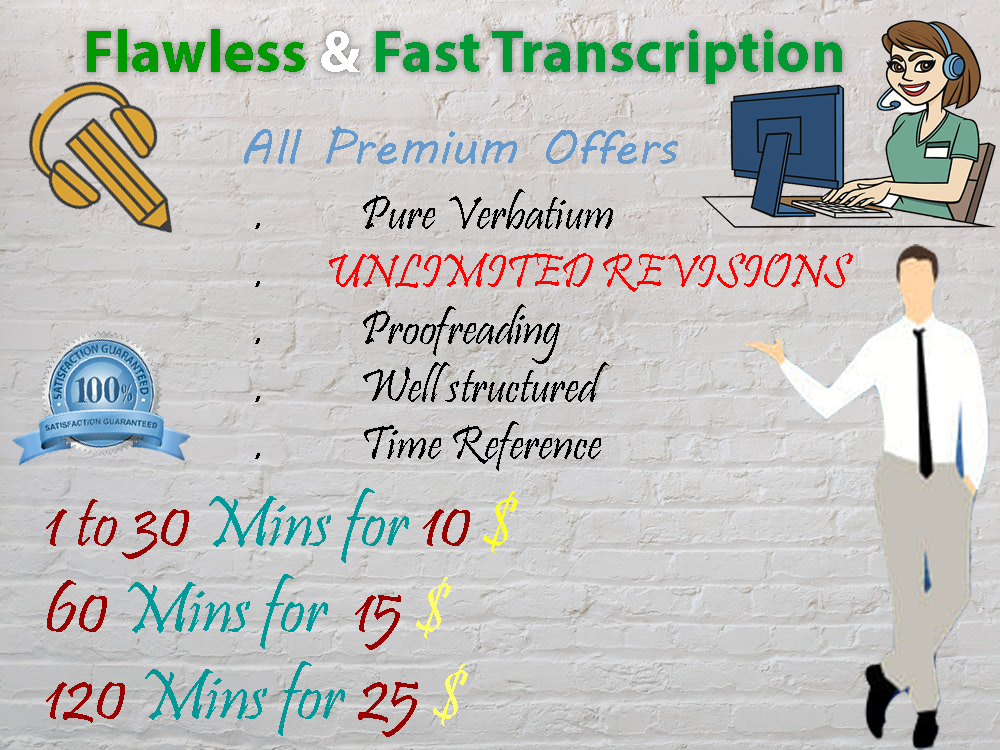 Services for all types of transcription are provided.